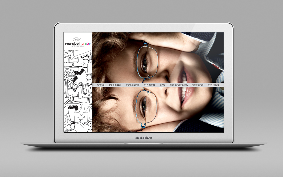 עיצוב ובניית אתר תדמיתי ל optic junior