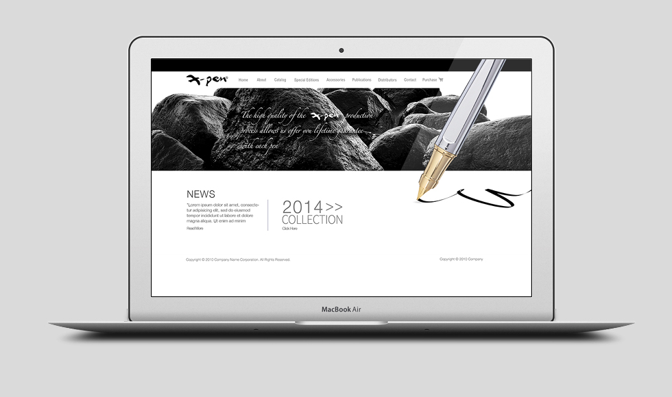 עיצוב ובניית אתר תדמיתי ל xpen